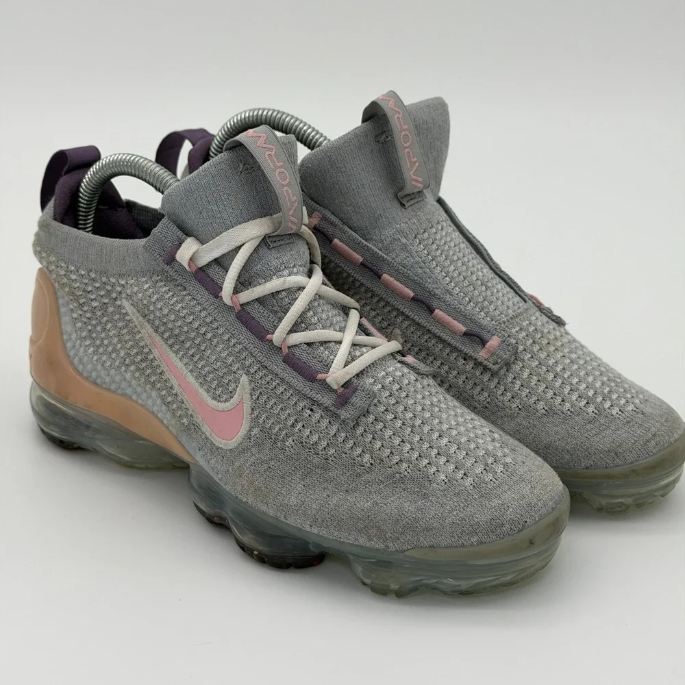 Nike Air VaporMax 2021 FK Kids Grey Pink Purple‎ Sneakers DB1550-007 Size 5.5Y